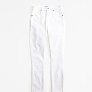 White Abercrombie super skinny ankle high rise jeans 🤍 Sz 32 / 14S